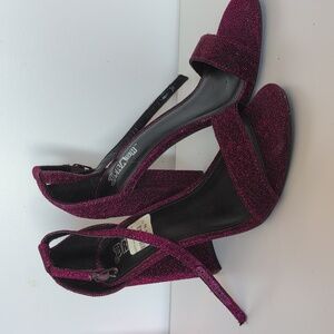 Elegant Glittery Magenta Heels